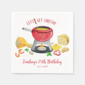 Cheese Fondue Party Serviette (Vorderseite)