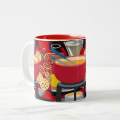 Cheese Fondue Zweifarbige Tasse (Vorderseite Links)