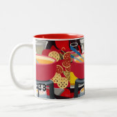 Cheese Fondue Zweifarbige Tasse (Links)