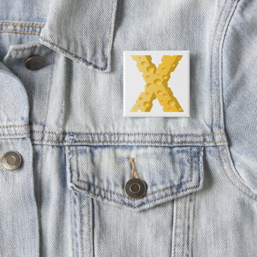 Cheese Letter X Typography Button (Beispiel)