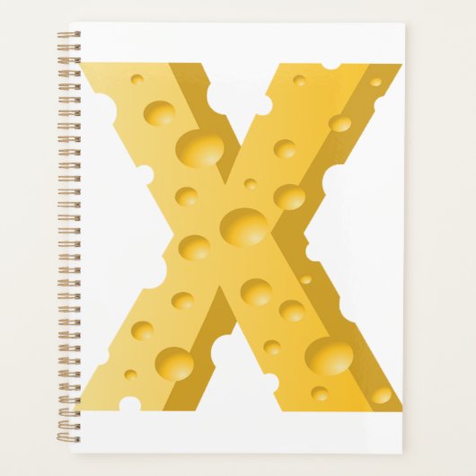 Cheese Letter X Typography Planer (Vorderseite)