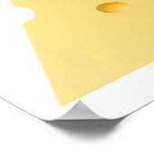 Cheese Letter X Typography Poster (Ecke)