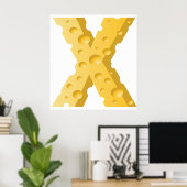 Cheese Letter X Typography Poster (Heimbüro)