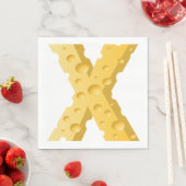 Cheese Letter X Typography Serviette (Beispiel)