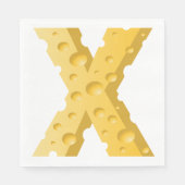 Cheese Letter X Typography Serviette (Vorderseite)