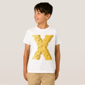 Cheese Letter X Typography T-Shirt (Vorne ganz)
