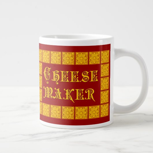Cheese Maker Vintag Kitchart Jumbo-Tasse (Rechts)