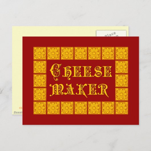 Cheese Maker Vintag Kitchart Postkarte (Vorne/Hinten)
