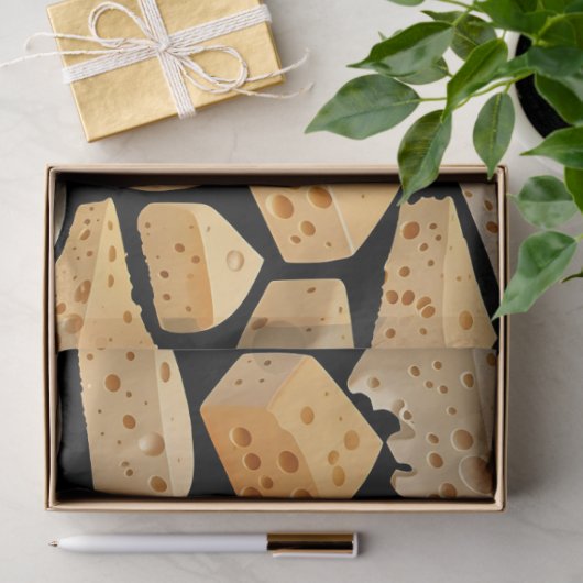 Cheese Pieces Natural Holes Pattern Decoupage Seidenpapier (Geschenk)