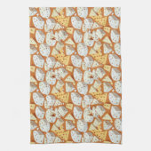 Cheese Pieces With Natural Holes Cute Pattern Geschirrtuch (Vertikal)