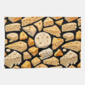 Cheese Pieces With Natural Holes Cute Pattern Geschirrtuch (Horizontal)