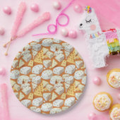 Cheese Pieces With Natural Holes Cute Pattern Pappteller (Party)