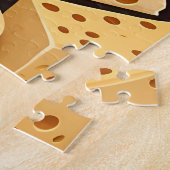 Cheese Pieces With Natural Holes Cute Pattern Puzzle (Seite)