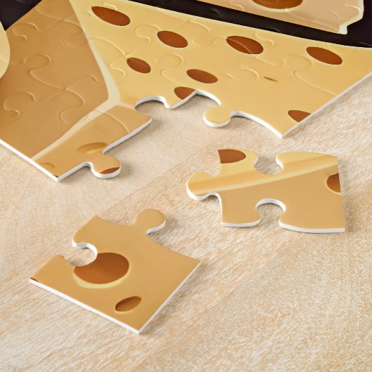 Cheese Pieces With Natural Holes Cute Pattern  Puzzle (Seite)