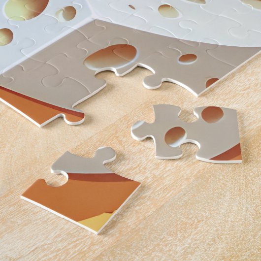 Cheese Pieces With Natural Holes Cute Pattern  Puzzle (Seite)