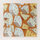 Cheese Pieces With Natural Holes Cute Pattern  Puzzle (Horizontal)