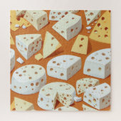 Cheese Pieces With Natural Holes Cute Pattern Puzzle (Vertikal)