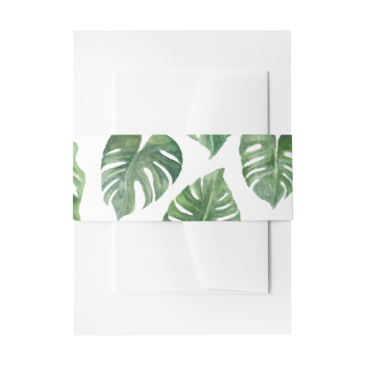 Cheese Plant Leaf Invitation Belly Band (Vorderseite Beispiel)