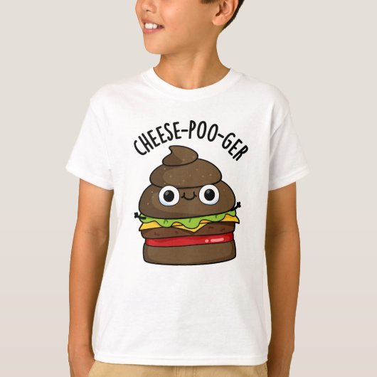 Cheese-poo-ger Funny Kack Pun T-Shirt (Vorderseite)