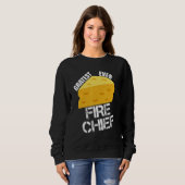 Cheese Pun Gratest Ever Fire Chief Firefighting H Sweatshirt (Vorne ganz)
