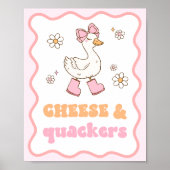 Cheese & Quackers Silly Goose Table Sign Poster (Vorne)