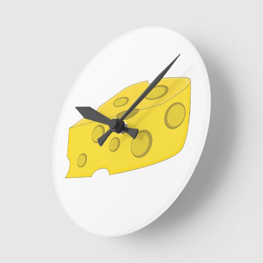 Cheese Runde Wanduhr (Winkel)