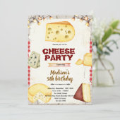 Cheese theme party invitation einladung (Stehend Vorderseite)