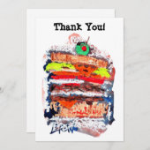 Cheeseburger #170229 dankeskarte (Vorne/Hinten)