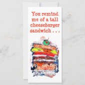Cheeseburger #170229 Funny Birthday Card mit Vers Karte (Vorderseite)