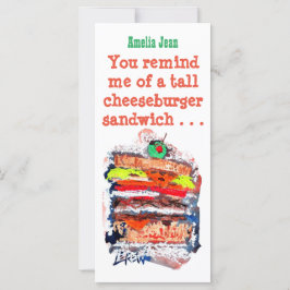 Cheeseburger #170229 Funny Birthday Card mit Vers Karte