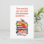 Cheeseburger #170229 Funny Birthday Card mit Vers Karte (Stehend Vorderseite)
