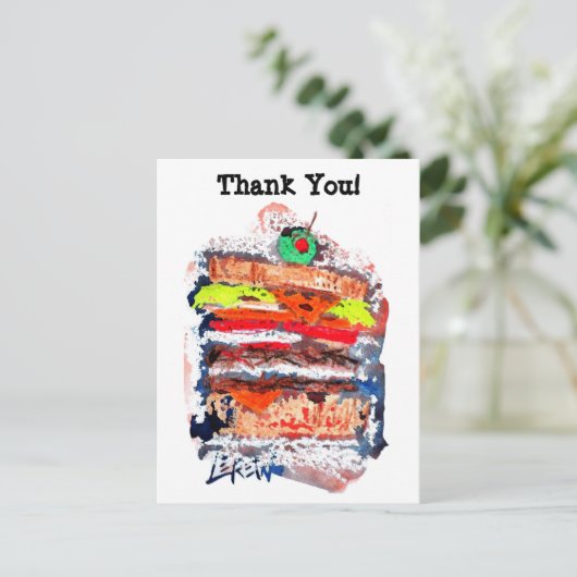 Cheeseburger #170229 Postkarte (Stehend Vorderseite)