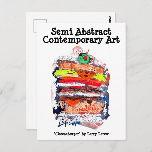 Cheeseburger #170229 Postkarte (Vorne/Hinten)