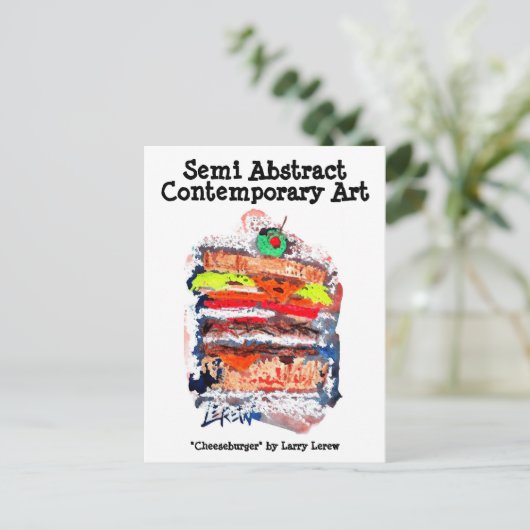 Cheeseburger #170229 postkarte (Stehend Vorderseite)