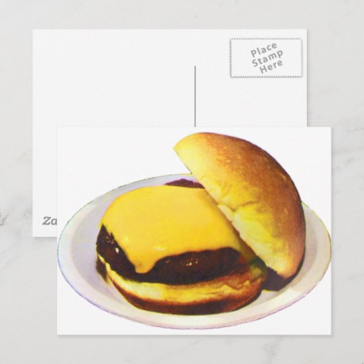 Cheeseburger 1955 postkarte (Vorne/Hinten)