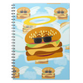 Cheeseburger Angel Fun Cartoon Muster Notizblock (Vorderseite)
