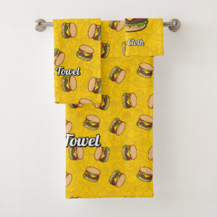 Cheeseburger Badhandtuch Set