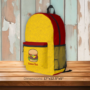 Cheeseburger Bedruckter Rucksack
