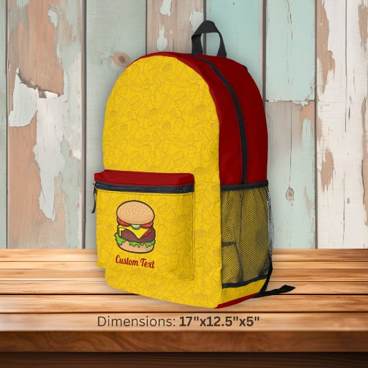 Cheeseburger Bedruckter Rucksack