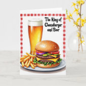 Cheeseburger Bier Vatertagskarte Karte (Gelbe Blume)
