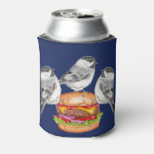 Cheeseburger Bird Black Capped Chickadee Dosenkühler (Kanne Rückseite)