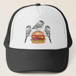 Cheeseburger Bird Trio Tahoe Berg Chickadei Truckerkappe
