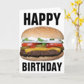 CHEESEBURGER BIRTHDAY CARD KARTE (Gelbe Blume)