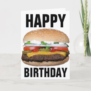 CHEESEBURGER BIRTHDAY CARD KARTE