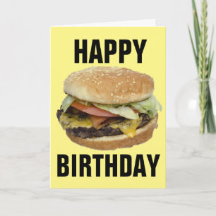 CHEESEBURGER BIRTHDAY GREETING CARDS KARTE