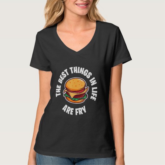Cheeseburger Burger Best Life Junk Food Fried Foor T-Shirt (Vorderseite)