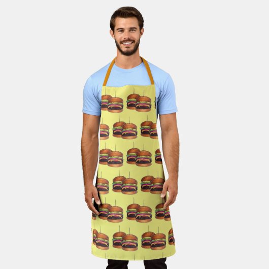 Cheeseburger Burger Hamburger Slider Bar Food App Schürze (Getragen)