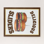 Cheeseburger Burger Hamburger Slider Bar Food Puzzle (Horizontal)