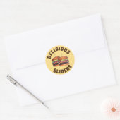 Cheeseburger Burger Hamburger Slider Bar Food Runder Aufkleber (Umschlag)