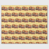 Cheeseburger Burger Hamburger Sliders Bar Pub Geschenkpapier (Flach)